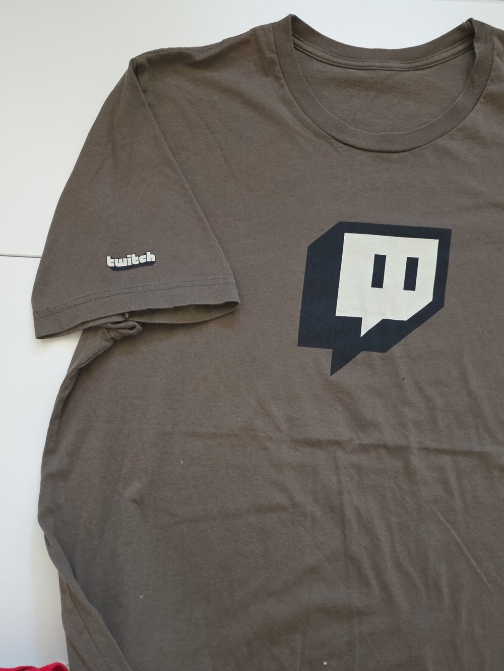 Twitch Men's Olive Green Crew Neck T-Shirt